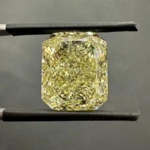 11.8 Carat Radiant Fancy Light Yellow VS2 Natural Diamond