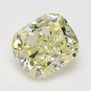 2 Carat Cushion Brilliant Fancy Light Yellow VVS2 Natural Diamond