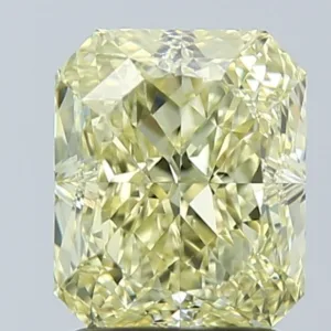 2 Carat Radiant Fancy Yellow VS1 Natural Diamond