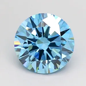 2 Carat Round Fancy Vivid Blue VS1 Lab Diamond