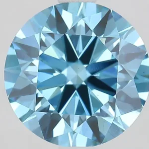 2 Carat Round Fancy Vivid Blue VS2 Lab Diamond