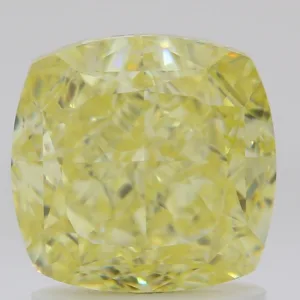 2.01 Carat Cushion Brilliant Fancy Intense Yellow VS1 Natural Diamond