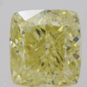 2.01 Carat Cushion Brilliant Fancy Yellow SI1 Natural Diamond