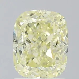2.01 Carat Cushion Modified Fancy Light Yellow SI1 Natural Diamond