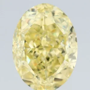 2.01 Carat Oval Fancy Yellow VS2 Natural Diamond