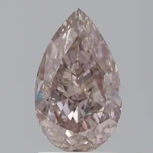 2.01 Carat Pear Fancy Brown Pink I1 Natural Diamond