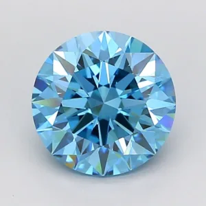 2.01 Carat Round Fancy Vivid Blue VVS2 Lab Diamond