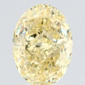 2.03 Carat Oval Fancy Light Yellow VS1 Natural Diamond