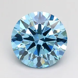 2.03 Carat Round Fancy Vivid Blue VS2 Lab Diamond
