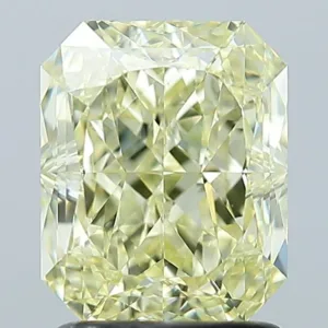 2.04 Carat Radiant Fancy Yellow VVS2 Natural Diamond