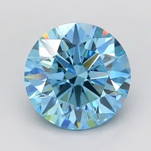 2.04 Carat Round Fancy Vivid Blue VVS2 Lab Diamond