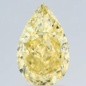 2.05 Carat Pear Fancy Yellow VS1 Natural Diamond