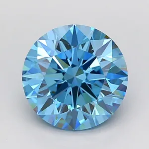 2.05 Carat Round Fancy Vivid Blue VS1 Lab Diamond