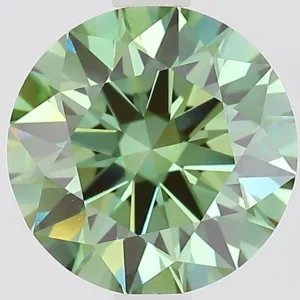 2.06 Carat Round Fancy Vivid Green VVS2 Lab Diamond