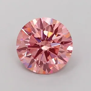 2.06 Carat Round Fancy Vivid Pink VS2 Lab Diamond