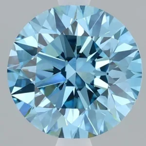 2.09 Carat Round Fancy Vivid Blue VVS2 Lab Diamond