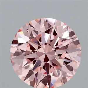 2.09 Carat Round Fancy Vivid Pink VS2 Lab Diamond