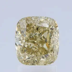 2.1 Carat Cushion Brilliant Fancy Yellow VS2 Natural Diamond