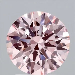 2.1 Carat Round Fancy Intense Pink VVS2 Lab Diamond