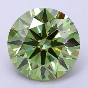2.17 Carat Round Fancy Vivid Green VS2 Lab Diamond