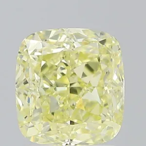 2.18 Carat Cushion Modified Fancy Yellow VVS1 Natural Diamond