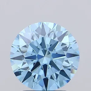 2.38 Carat Round Fancy Vivid Blue VS1 Lab Diamond