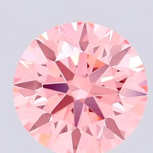 2.6 Carat Round Fancy Vivid Pink VS1 Lab Diamond