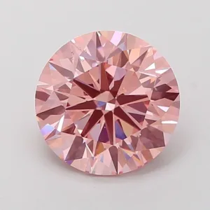 3 Carat Round Fancy Vivid Pink VS2 Lab Diamond