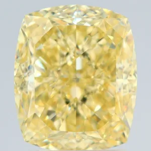 3.01 Carat Cushion Brilliant Fancy Yellow VS2 Natural Diamond