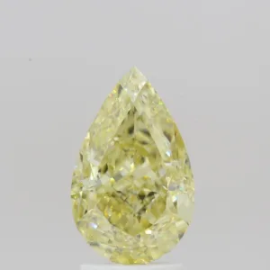 3.01 Carat Pear Fancy Yellow VS2 Natural Diamond