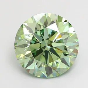 3.01 Carat Round Fancy Vivid Green VS1 Lab Diamond