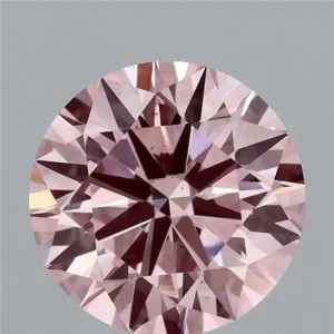 3.02 Carat Round Fancy Vivid Pink VS2 Lab Diamond