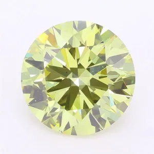 3.07 Carat Round Fancy Yellow VS2 Lab Diamond