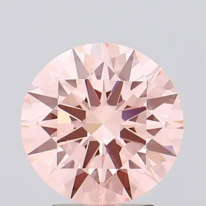 3.16 Carat Round Fancy Intense Pink VVS2 Lab Diamond