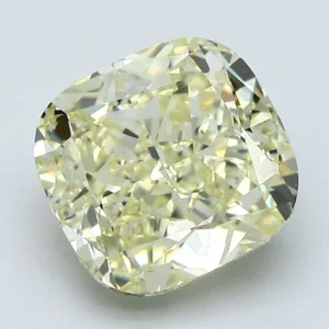 3.25 Carat Cushion Brilliant Fancy Yellow VS1 Natural Diamond