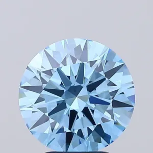 3.27 Carat Round Fancy Vivid Blue VVS2 Lab Diamond
