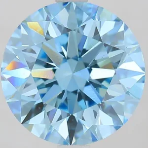 3.5 Carat Round Fancy Vivid Blue VS1 Lab Diamond