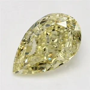 3.52 Carat Pear Fancy Yellow VS2 Natural Diamond
