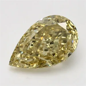 3.53 Carat Pear Fancy Yellow VS2 Natural Diamond