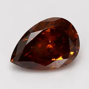 3.92 Carat Pear Fancy Deep Orange Brown Natural Diamond