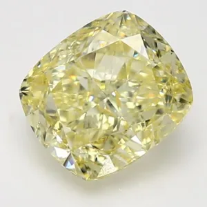 4.07 Carat Cushion Brilliant Fancy Yellow VS1 Natural Diamond