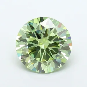 5 Carat Round Fancy Vivid Green VS1 Lab Diamond