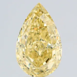 5.02 Carat Pear Fancy Yellow VS2 Natural Diamond