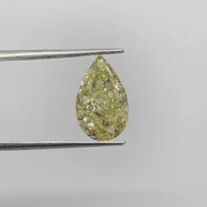 5.05 Carat Pear Fancy Light Yellow VS2 Natural Diamond