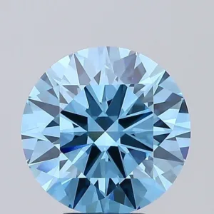 5.07 Carat Round Fancy Vivid Blue VVS2 Lab Diamond