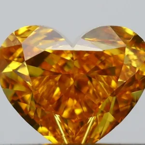 0.28 Carat Heart Fancy Vivid Orange VS1 Natural Diamond