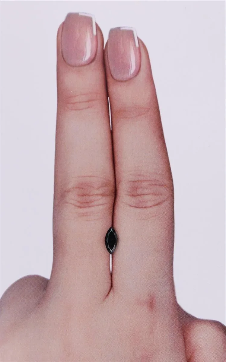 0.34 Carat Marquise Fancy Black VVS2 Natural Diamond 1 0.34 Carat Marquise Fancy Black VVS2 Natural Diamond