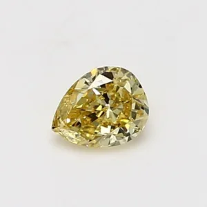 0.4 Carat Pear Fancy Intense Yellow Natural Diamond