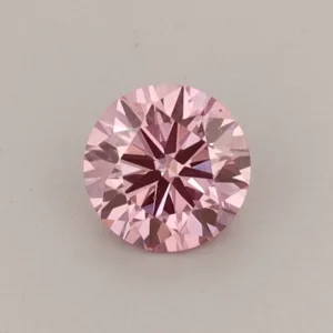 0.42 Carat Round Fancy Vivid Pink SI1 Lab Diamond