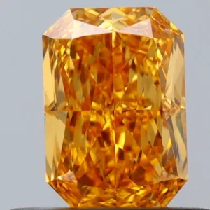 0.5 Carat Radiant Fancy Intense Orange VS2 Natural Diamond